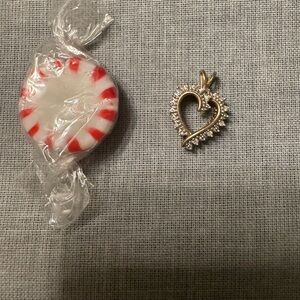 10Kt Gold and Diamond Heart Pendant